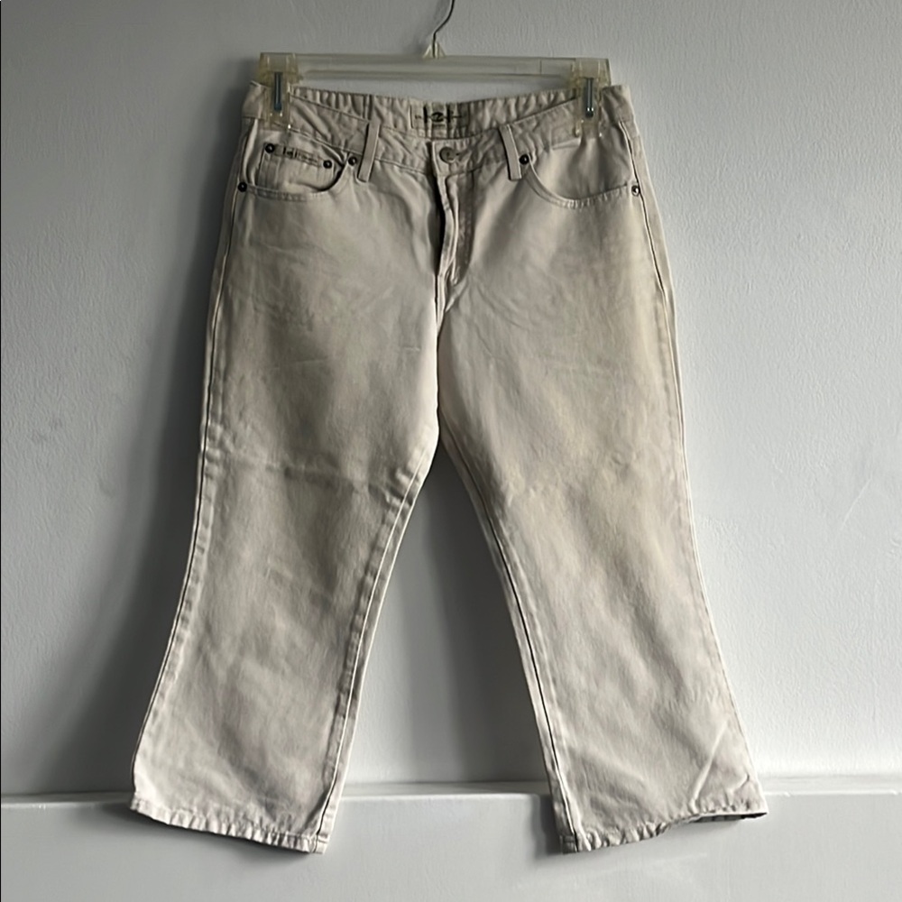 LEI Cream Flare & Wide Leg Jeans